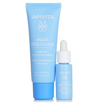 Hydrating Bouquet (Aqua Beelicious- Rich Texture) Gift Set: Comfort Hydrating Cream 40ml+ Hydrating Booster 10ml+ Pouch  2pcs+1pouch