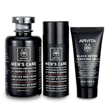 That's My Man Face & Body Treatment Set: Hair & Body Wash 250ml + Face & Eye Cream 50ml + Black Cleansing Gel 50ml  3pcs