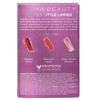Adored Mini Lip Set (2x Liquid Lipstick + 1x Lip Gloss)  3pcs
