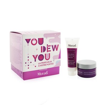 You Dew You Set: Nutrient-Charged Water Gel 15ml + AHA/BHA Exfoliating Cleanser 30ml  2pcs