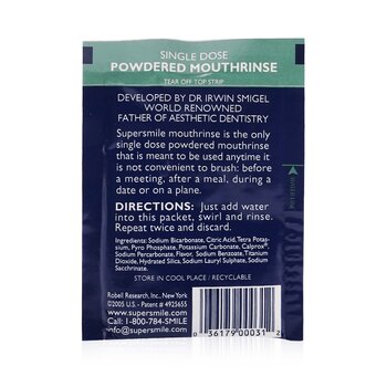 Single Dose Powdered Mouthrinse - No Alcohol/Sugar (Box Slightly Damaged)  60x1.7g/0.06oz