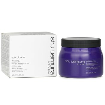 Yubi Blonde Anti-Brass Purple Balm (Hair Mask) - Bleached, Highlighted Blondes (Salon size)  500ml/16.9oz