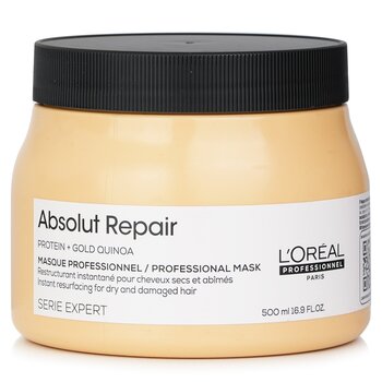 Professionnel Serie Expert - Absolut Repair Gold Quinoa + Protein Instant Resurfacing Mask (For Dry and Damaged Hair)  500ml/16.9oz