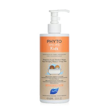 Phyto Specific Kids Magic Detangling Shampoo & Body Wash - Curly, Coiled Hair & Body (For Children 3 Years+)  400ml/13.5oz