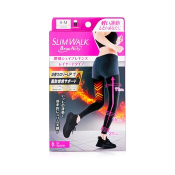 Compression Leggings with Taping Function for Sports - # Black (Size: S-M)  1pair