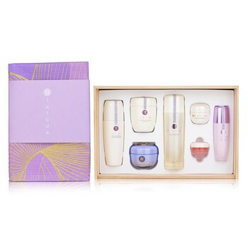 Special Edition Luxury Kiri Set: The Camellia Cleansing Oil, The Rice Polish, The Essence, The Dewy Skin Cream, The Silk Peony, The Kissu Lip Mask, The Liquid Silk Canvas  5pcs
