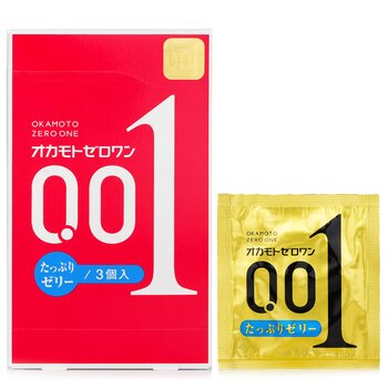 Okamoto 0.01 Zero One Condoms (Rich Lubricant)  3pcs