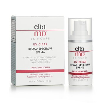 UV Clear Facial Sunscreen SPF 46 - For Skin Types Prone To Acne, Rosacea & Hyperpigmentation (Miniature) 14g/0.5oz