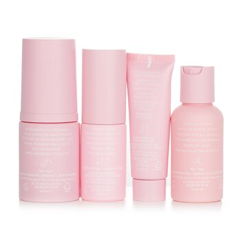 4-Piece Mini Set: Foaming Face Wash 30ml + Face Moisturizer 15ml + Vitamin C Serum 10ml + Vanilla Milk Toner 30ml  4pcs