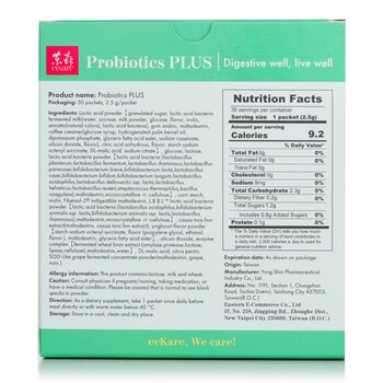 Probiotics PLUS - Digestive Well - Probiotics with 15 Strains, Enzyme Complex, Fibers 30 packets