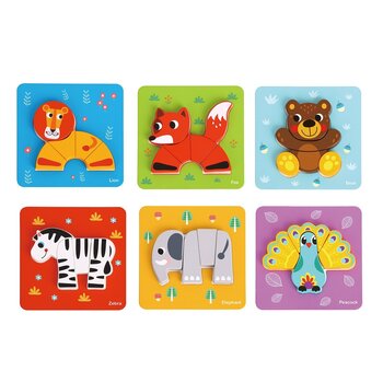 Tooky Toy Co 動物拼圖 17x17x2cm