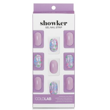 Cololab Showker Gel Nail Strip # CSA311 Violet Flower 1pcs