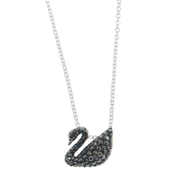 Swarovski 施華洛世奇 Swarovski Iconic Swan 5347330 鏈墜 天鵝 - 細碼, 黑色, 鍍白金色 黑色