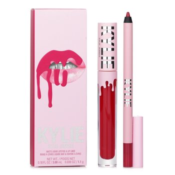 Kylie By Kylie Jenner 啞光唇妝組合:啞光唇彩3毫升+ 唇線筆1.1克 - # 402 Mary Jo K 2pcs