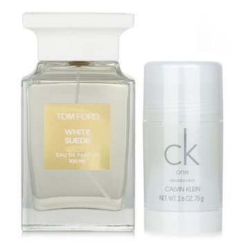 Tom Ford Tom Ford Private Blend White Suede Eau De Parfum Spray X Calvin Klein CK One Deodorant Stick 2pcs