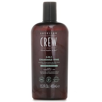 American Crew 3-in-1 Chamomile + Pine Shampoo, Conditioner And Body Wash 450ml/15.2oz