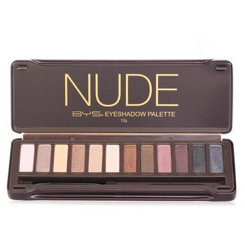 BYS Eyeshadow Palette (12x Eyeshadow, 2x Applicator) - Nude 12g/0.42oz