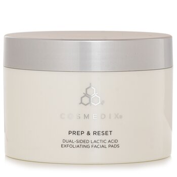 CosMedix Prep & Reset Dual Sided Lactic Acid Exfoliating Facial Pads 25 Pads