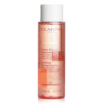Clarins โลชั่นปรับโทนสีผิวด้วยสารสกัดจากดอกคาโมมายล์และหญ้าฝรั่น - ผิวแห้งหรือแพ้ง่าย 200ml/6.7oz