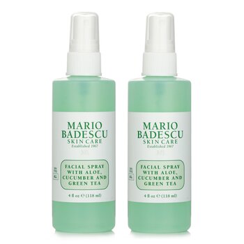 Mario Badescu 【1+1 Set】Facial Spray With Aloe, Cucumber And Green Tea - For All Skin Types 118ml/4oz x2