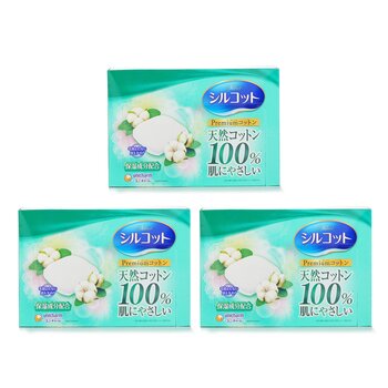 Unicharm 【Super Saver Pack】Silcot Moisturizing Soft Cotton Pads 66pcs x3