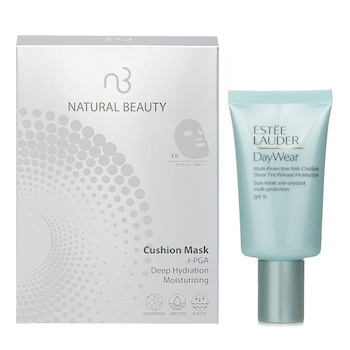 Estee Lauder Estee Lauder DayWear Sheer Tint Release Advanced Multi-Protection Anti-Oxidant Moisturizer SPF 15 50ml X Natural Beauty r-PGA Deep Hydration Moisturizing Cushion Mask (Exp Date: 01/2026) 6x 20ml 2pcs