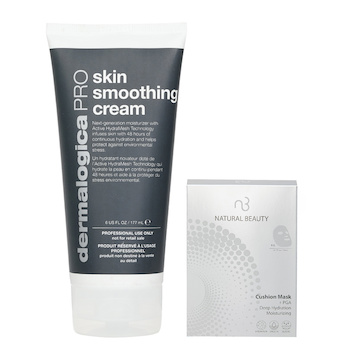 Dermalogica Dermalogica Skin Smoothing Cream PRO (Salon Size) 177ml X Natural Beauty r-PGA Deep Hydration Moisturizing Cushion Mask (Exp Date: 01/2026) 6x 20ml 2pcs