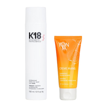 K18 Professional Molecular Repair Hair Mask X Creme Mains Repairing, Comforting Hand Cream - Mandarin(Exp Date:31/1/2026) 2pcs