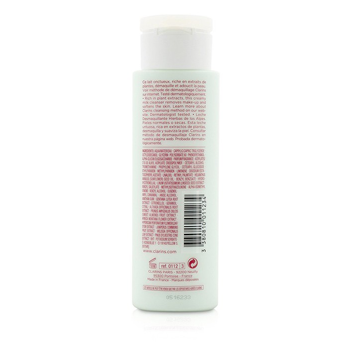 Clarins Cleansing Milk with Alpine Herbs - Normal or Dry Skin 200ml/6.7ozProduct Thumbnail