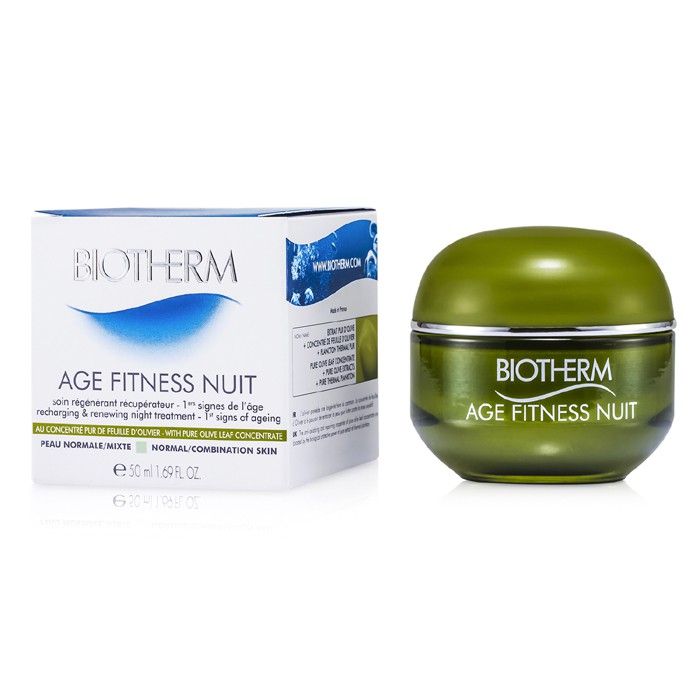 Biotherm Krem na noc wygładzający pierwsze zmarszczki do skóry normalnej/mieszanej Age Fitness Power 2 Recharging & Renewing Night Treatment (Normal/Combination) 50ml/1.69ozProduct Thumbnail