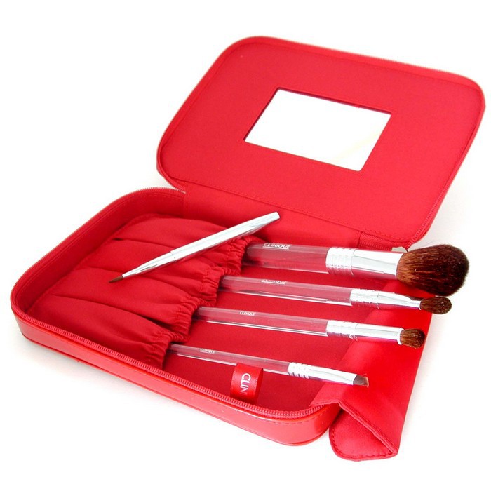 Clinique The Best Brush Set: Cheek Brush, 2x E/Shadow Brush, E/Liner Brush, Retractable Lip Brush 5pcs + 1BagProduct Thumbnail