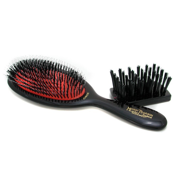 Mason Pearson Boar Bristle & Nylon - Medium Junior Mixture Bristle & Nylon Hair Brush (Dark Ruby) Picture ColorProduct Thumbnail