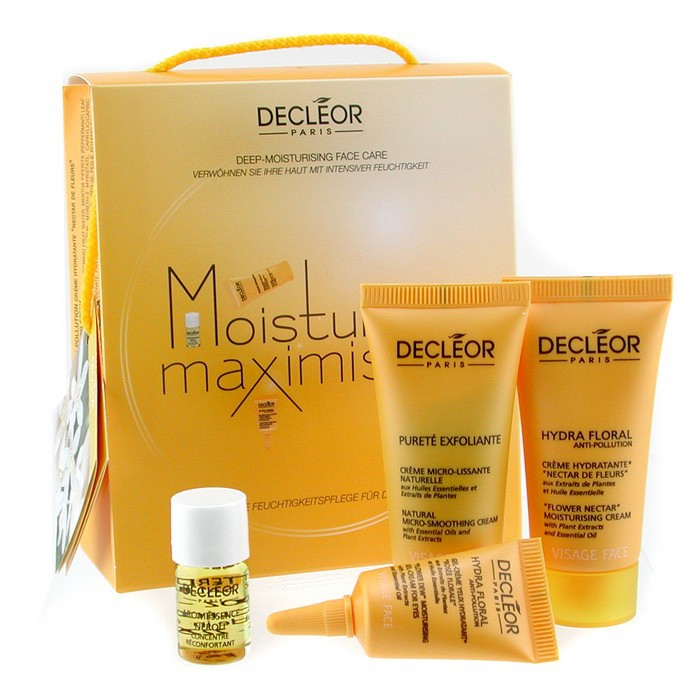 Decleor Moisture Maximisers Travel Set: Micro-Smoothing Crm+ Flower Nectar Crm+ Flower Dew Gel+ Visage 4pcsProduct Thumbnail
