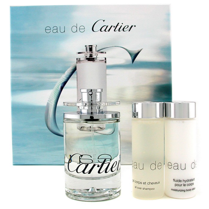 Cartier Eau De Cartier Coffret: Eau De Toilette Spray 100ml + Body Lotion 50ml + Shower Gel 50ml 3pcsProduct Thumbnail