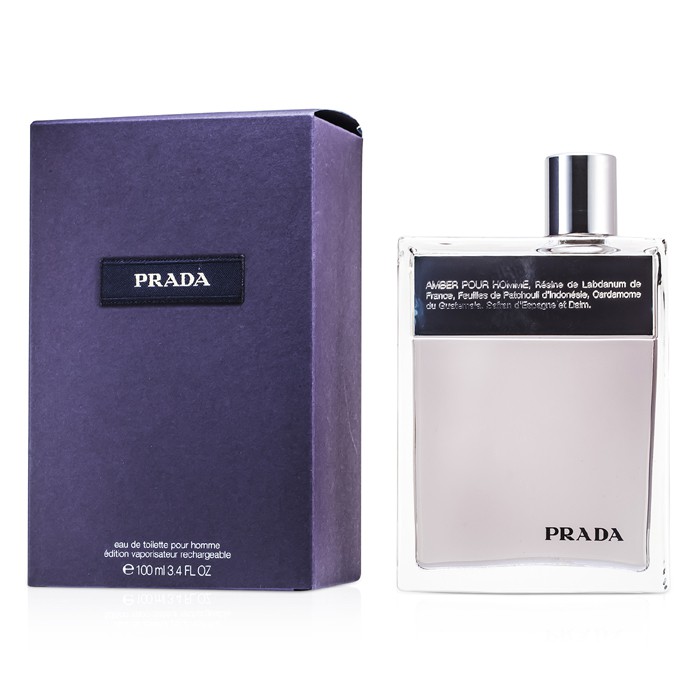 Prada Amber Pour Homme Eau De Toilette Deluxe Refillable Spray 100ml/3.4ozProduct Thumbnail
