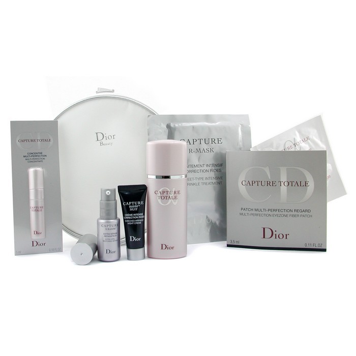 Christian Dior Capture Travel Set: Lotion + Totale Serum + R60/80 Serum + Night Cream + Eye Mask + Mask + Bag 6pcs+1bagProduct Thumbnail