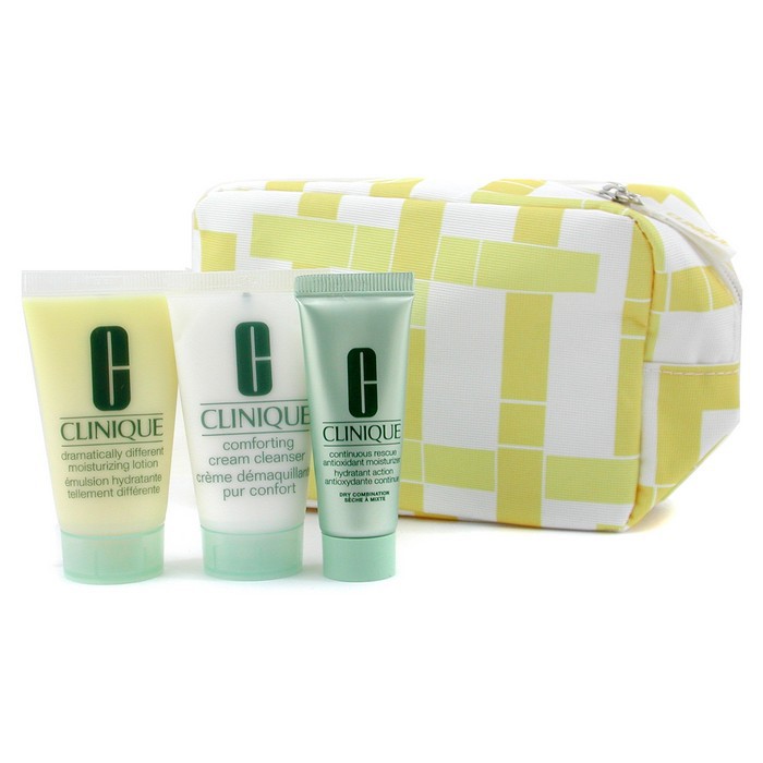 Clinique Travel Set: Cream Cleanser 30ml + DDML 30ml + Continuous Moisturizer 15ml + Bag 3pcs+1bagProduct Thumbnail