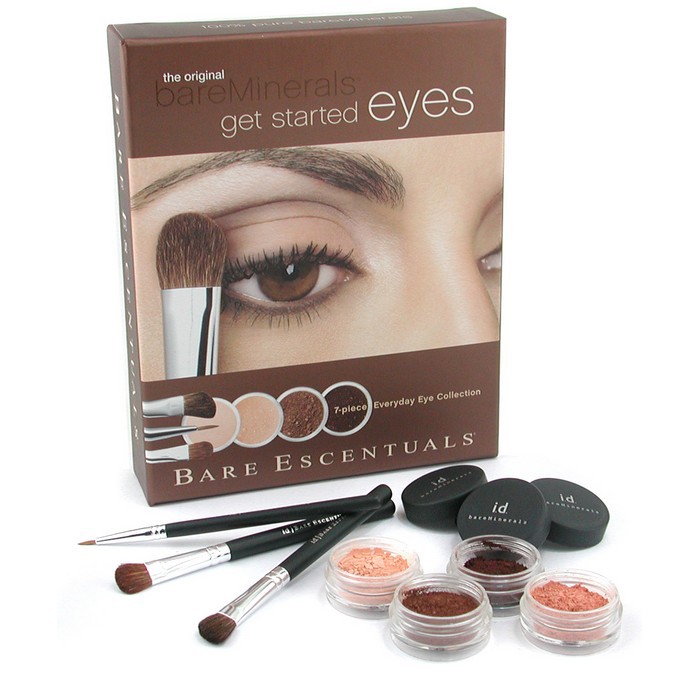 BareMinerals Get Started Eyes 7 Piece Everyday Eye Collection: 3x Eye Shadow + Liner Shadow + 3x Brush 7pcsProduct Thumbnail