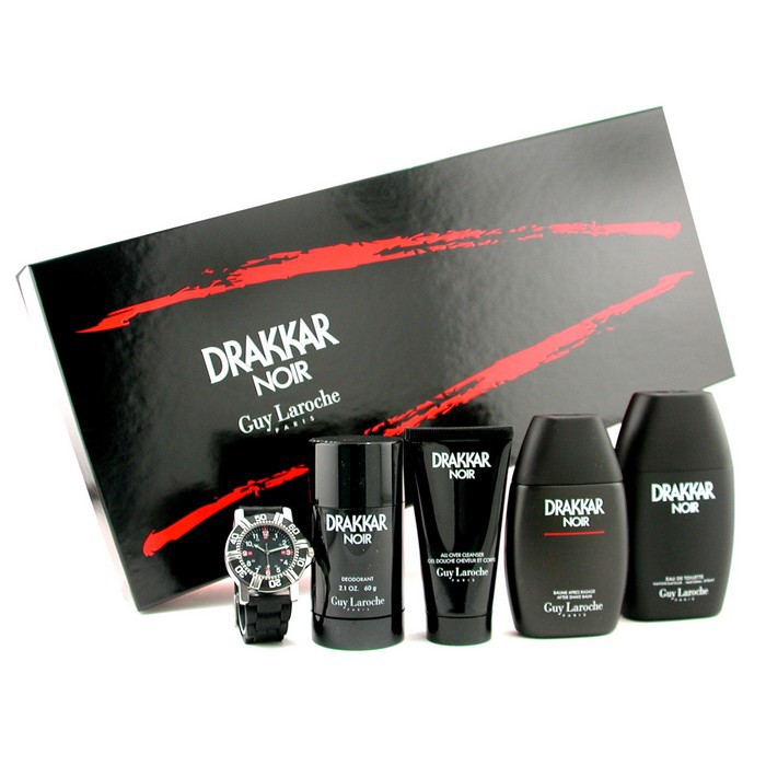 Guy Laroche Drakkar Noir Coffret: Edt Spray 100ml+ A/O cleanser 50ml+ After Shave Balm 100ml+ Deo Stick 60ml+ Wa 5pcsProduct Thumbnail