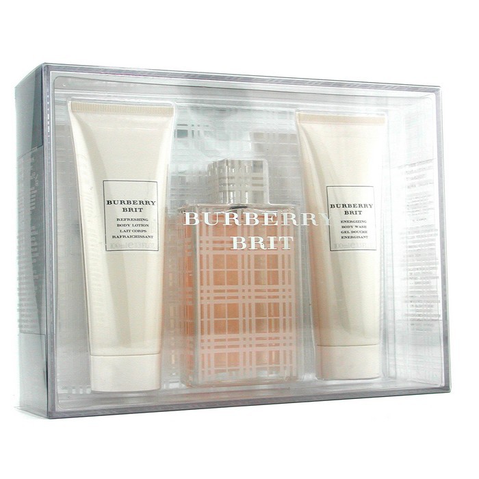 Burberry Brit Coffret: Eau De Toilette Spray 100ml Body Lotion