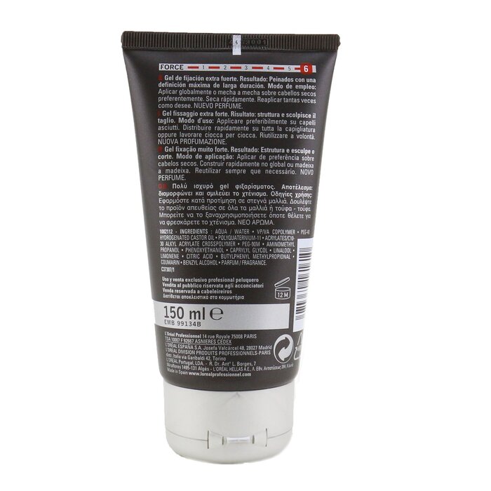 L'Oreal Professionnel Homme Strong - Gel Fijador Fuerte 150ml/5ozProduct Thumbnail