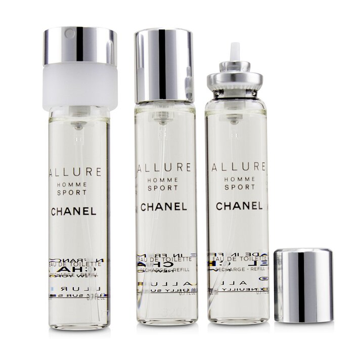 Chanel Allure Homme Sport Eau De Toilette Travel Spray Refills (3 Refills) 3x20ml/0.7oz (M