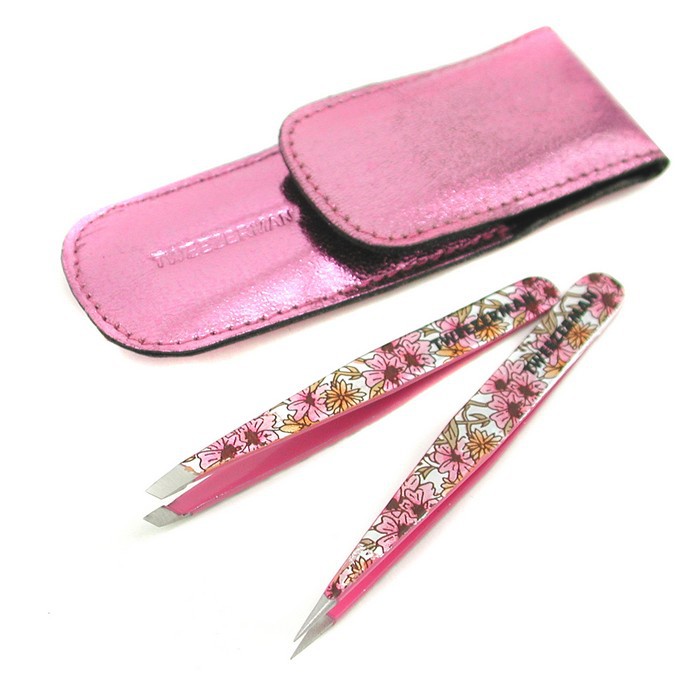 Tweezerman Petite Tweeze Set (Dream Garden Collection): Slant Tweezer + Point Tweezer 2pcsProduct Thumbnail