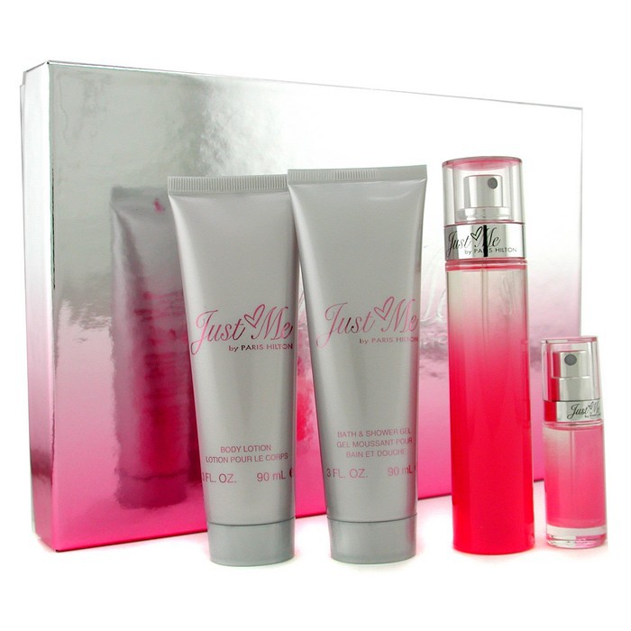 Paris Hilton Just Me Coffret: Edp Spray 50ml/1.7oz+ Body Lotion 90ml/3oz+ Shower Gel 90ml/3oz+ Mini 7.5ml/0.25oz 4pcsProduct Thumbnail