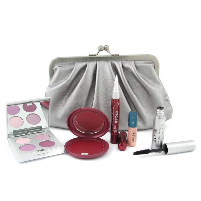 Stila Step Out & Shine Colour Collection: Eye Shadow Quad+ Mascaara+ Pomegranate Crush+ Convertible Color+ Liquid Luminizer+ Clutch 5pcs+1clutchProduct Thumbnail