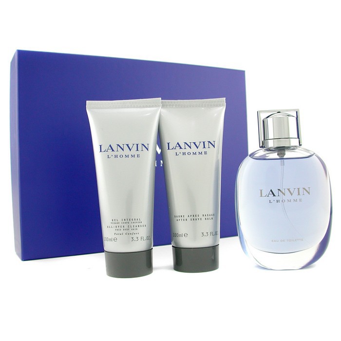 Lanvin L'Homme Coffret : Edt 100ml Spray + After Shave Balm 100ml + Shower Gel 100ml 3pcsProduct Thumbnail