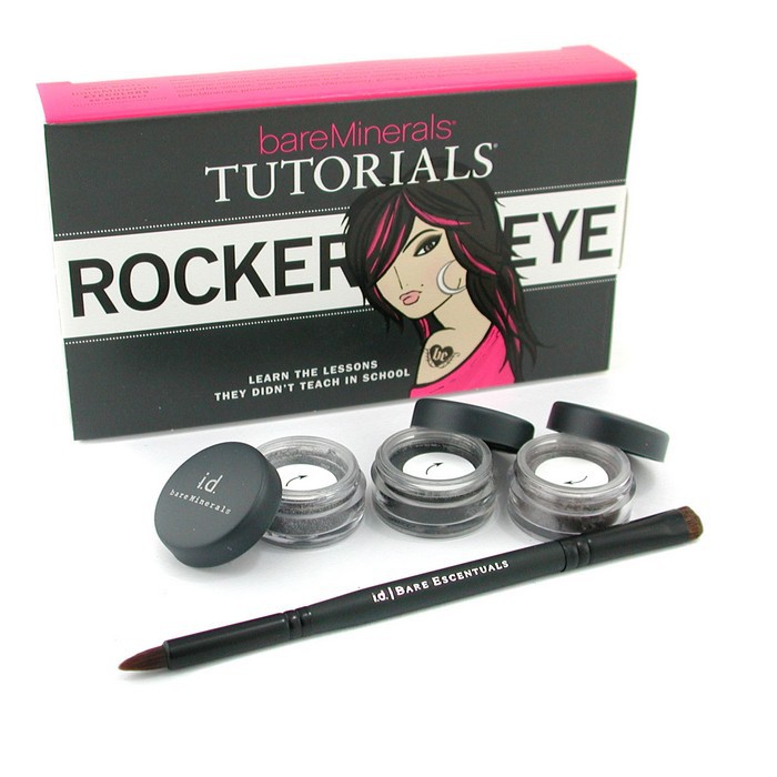 BareMinerals BareMinerals Rocker Eye Tutorials: 2x Sombra Eye Color 0.28g +Delineador Liner Shadow 0.28g + Pincel de duas pontas Double-Ended Rock ' N ' Roll 4pcsProduct Thumbnail