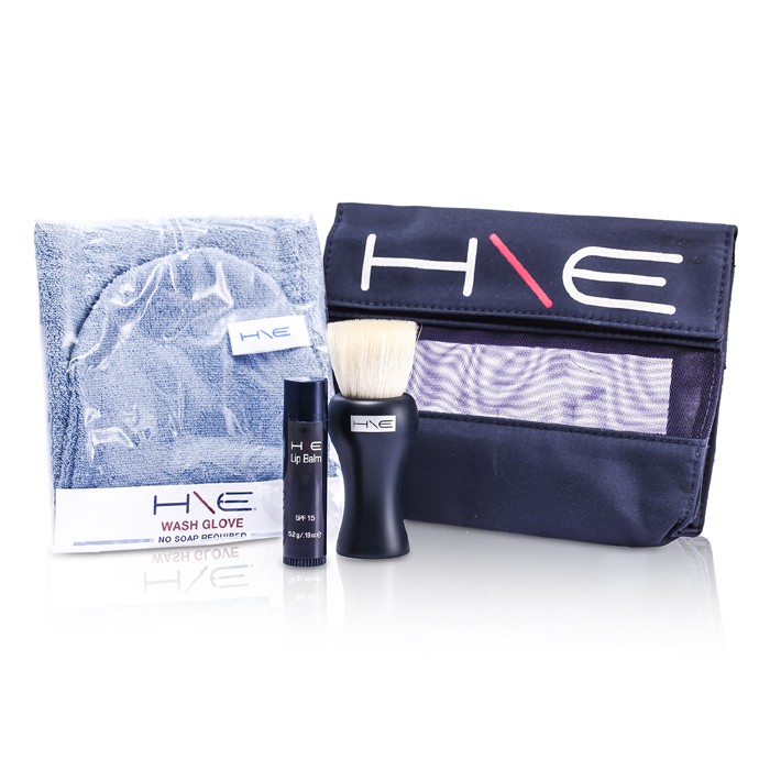 Jane Iredale H\E Minerals Kit: Lip Balm SPF 15 + Facial Brush + Wash Glove + Bag  3pcs+1bagProduct Thumbnail