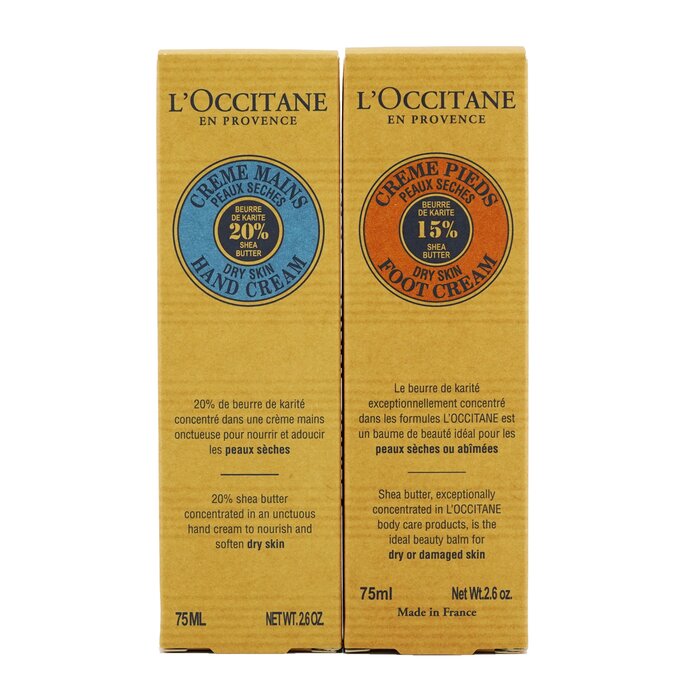 L'Occitane Shea Butter Hand & Foot Kit: Hand Cream 75ml/2.6oz + Foot Cream 75ml/2.6oz 2pcsProduct Thumbnail