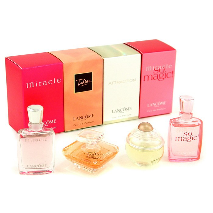 Lancome Magic Paris Collection: Miracle 5ml + Miracle So Magic 5ml + Attraction 7ml + Tresor 7.5ml 4pcsProduct Thumbnail